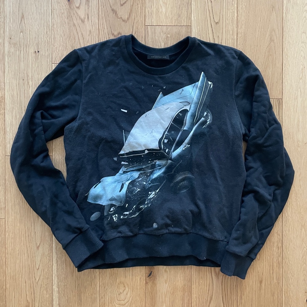 CHRISTOPHER KANE Mens Car Crash Sweatshirt, FW17, size small